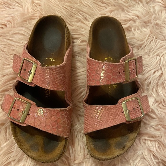 Shimmer Baby Pink Snake Print BIRKENSTOCK💖 🐍 - Picture 2 of 5